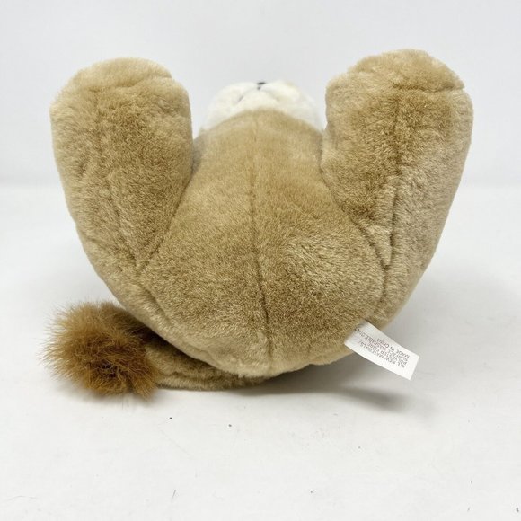 Lion Plush Stuffed Animal Logo Bear Plush 1985 Brown Toy  Sitting 9" - Picture 5 of 8